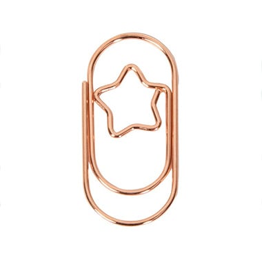 Paperclips met ster koper 38 mm | 10 stuks