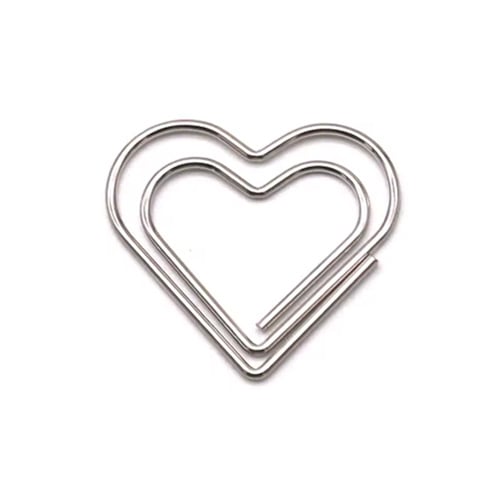 Paperclips hartje zilver 23 mm | 50 stuks