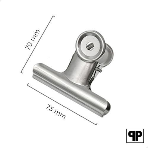 Bulldog clip zilver 75 mm
