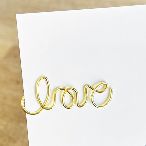 Paperclips love goud 34 mm | 50 stuks