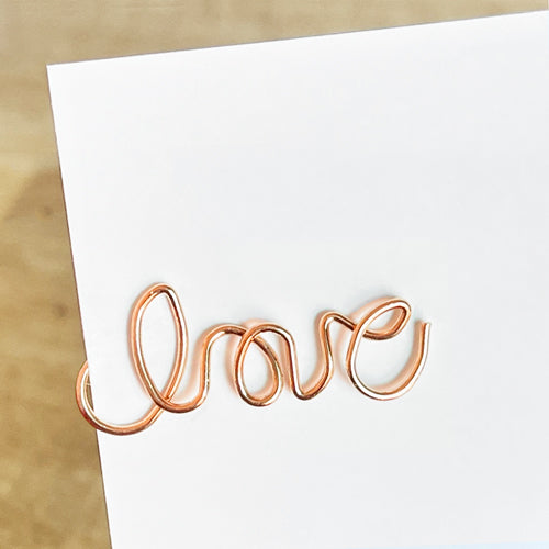 Paperclips love koper 34 mm | 50 stuks