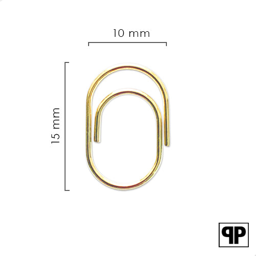 Paperclips mini goud 15 mm | 100 stuks