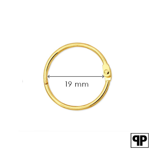 Sluitring goud 19 mm