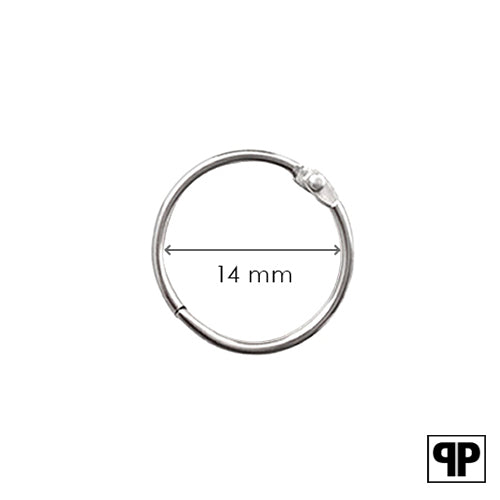 Sluitring zilver 14 mm