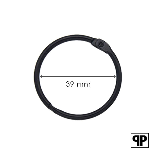 Sluitring zwart 38 mm