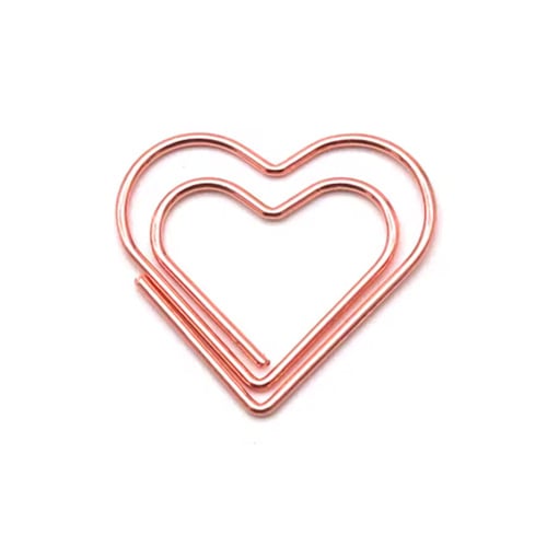 Paperclips hartje koper 23 mm | 50 stuks