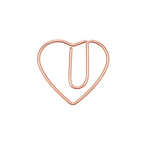 Paperclips hartje koper 16 mm | 50 stuks