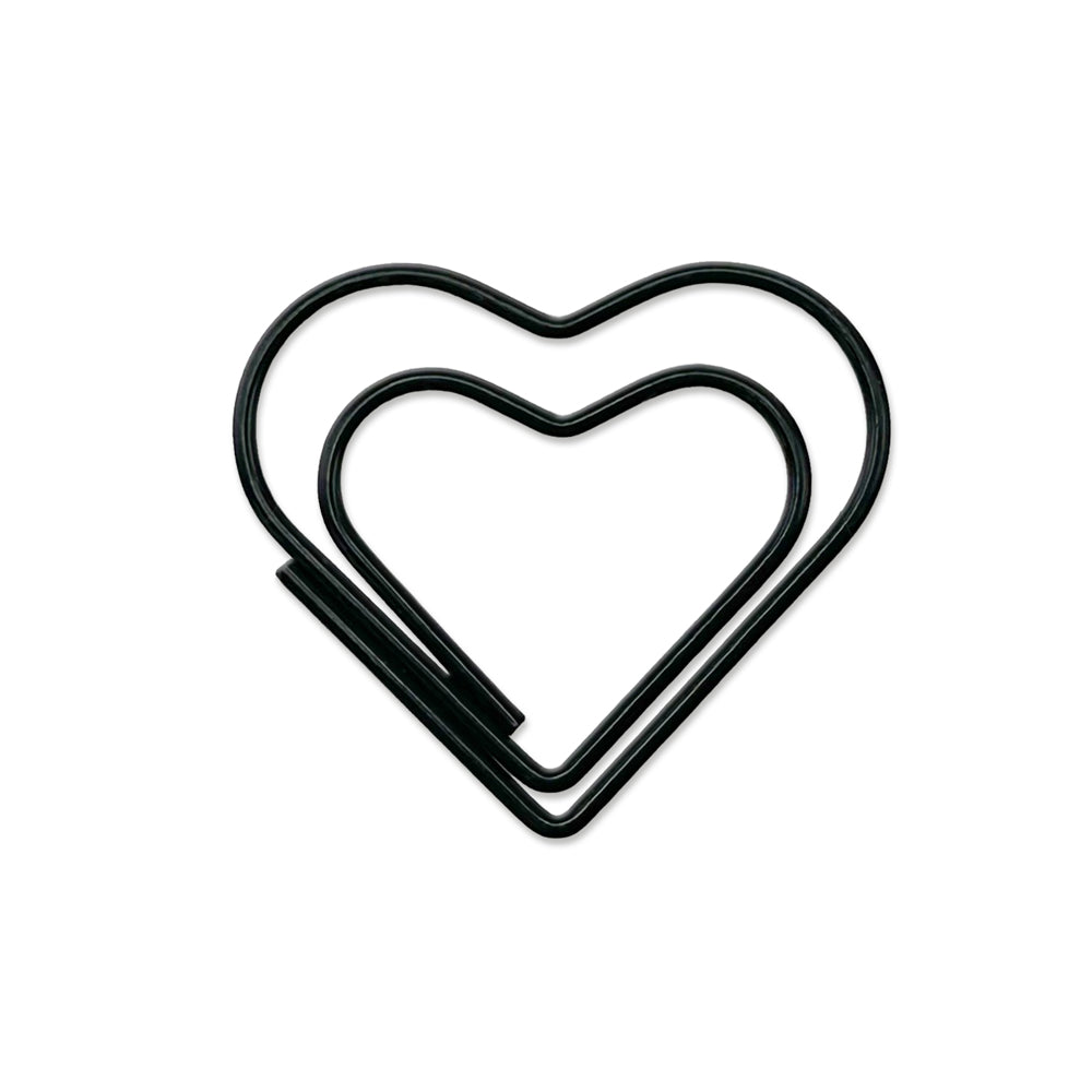 Paperclips hartje zwart 23 mm | 50 stuks