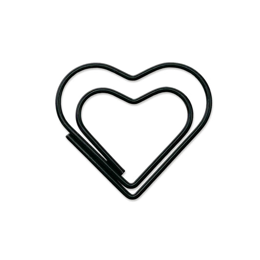 Paperclips hartje zwart 23 mm | 50 stuks