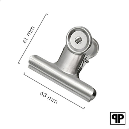 Bulldog clip zilver 63 mm