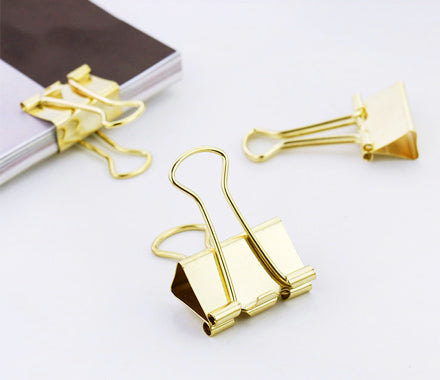 Foldback clip goud 15 mm