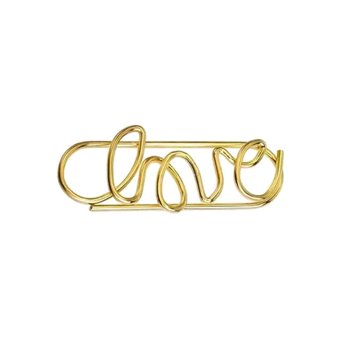 Paperclips love goud 34 mm | 50 stuks