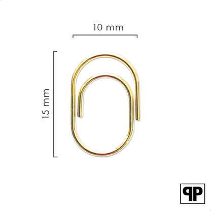 Paperclips mini goud 15 mm | 100 stuks