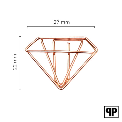 Paperclips diamant koper 29 mm | 50 stuks