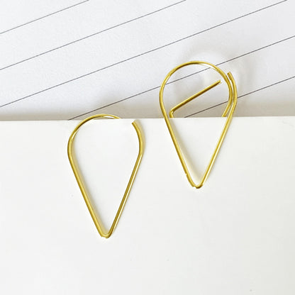 Paperclips druppel goud 25 mm | 100 stuks