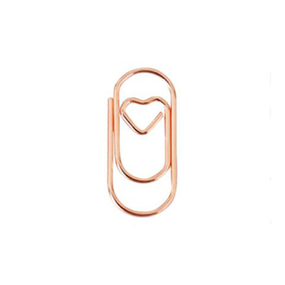 Paperclips met hartje koper 20 mm | 100 stuks