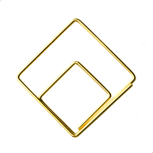 Paperclips vierkant goud 25 mm | 50 stuks