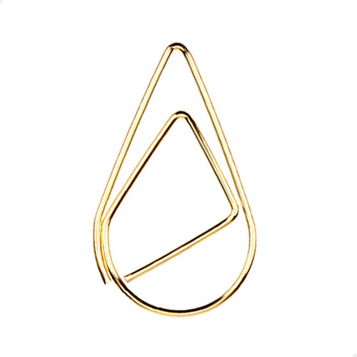 Paperclips druppel XL goud 50 mm | 50 stuks