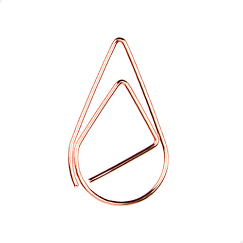 Paperclips druppel koper 33 mm | 100 stuks