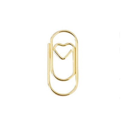Paperclips met hartje goud 20 mm | 100 stuks