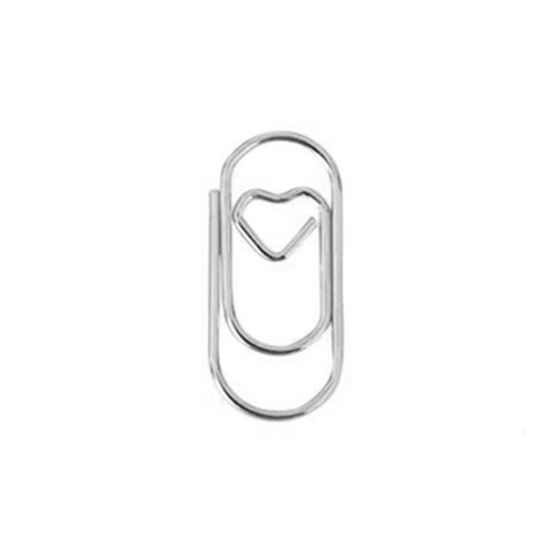 Paperclips met hartje zilver 20 mm | 100 stuks