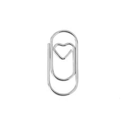 Paperclips met hartje zilver 20 mm | 100 stuks