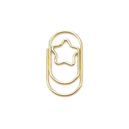 Paperclips met ster goud 22 mm | 100 stuks