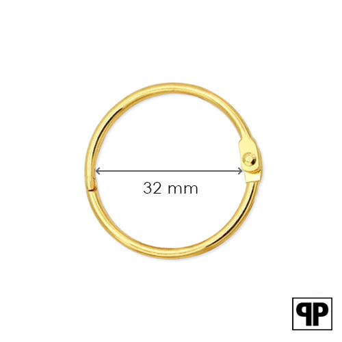 Sluitring goud 32 mm