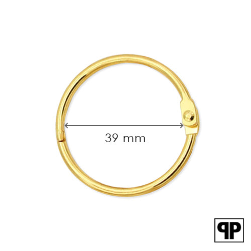 Sluitring goud 38 mm