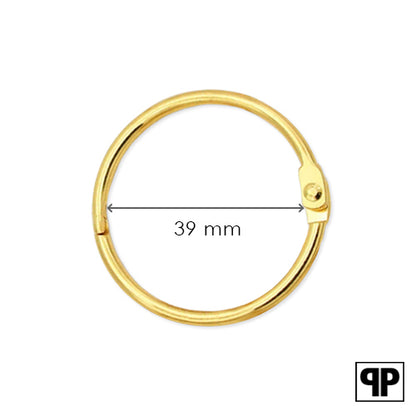 Sluitring goud 38 mm