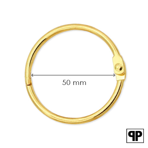 Sluitring goud 50 mm