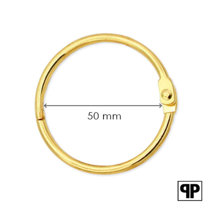 Sluitring goud 50 mm