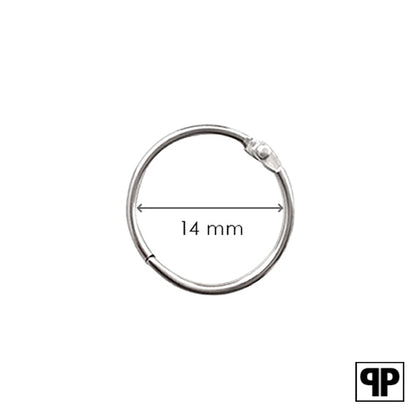 Sluitring zilver 14 mm