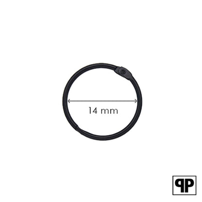 Sluitring zwart 14 mm