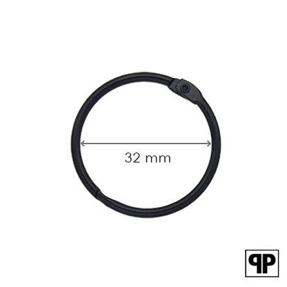 Sluitring zwart 32 mm