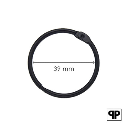 Sluitring zwart 38 mm