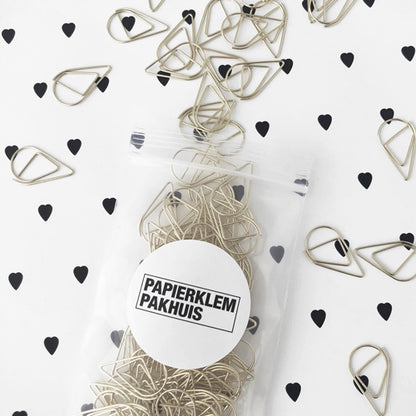 Paperclips druppel goud 25 mm